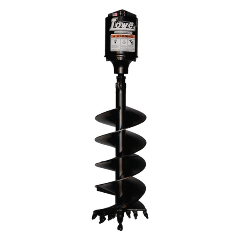 Lowe Manufacturing BP Series planetary auger drive with an auger bit