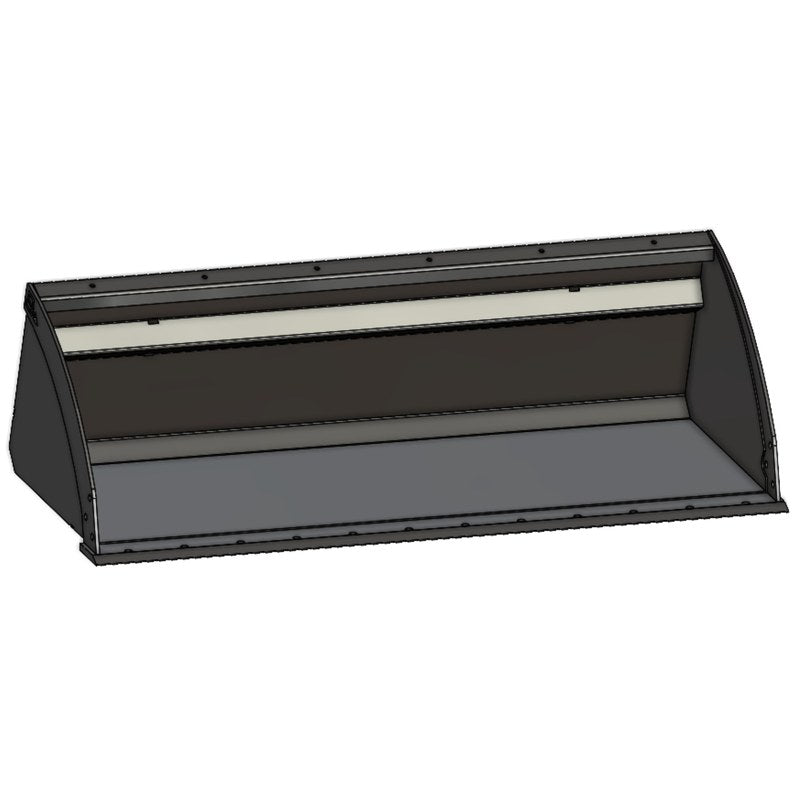 Rock Solid Attachments FS3UTB low profile utility bucket, front view