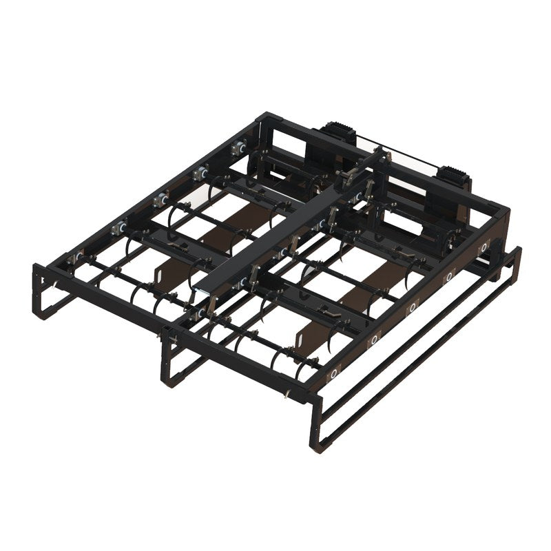 Top Dog Attachments 10 bale square bale accumulator grapple, three quarter view