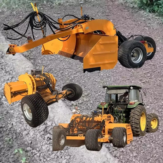 Automatic Hydraulic Laser Grader with Land Leveling Bucket Scraper, GPS‑Ready Farm Tractor Attachment – for Rough Dry Land