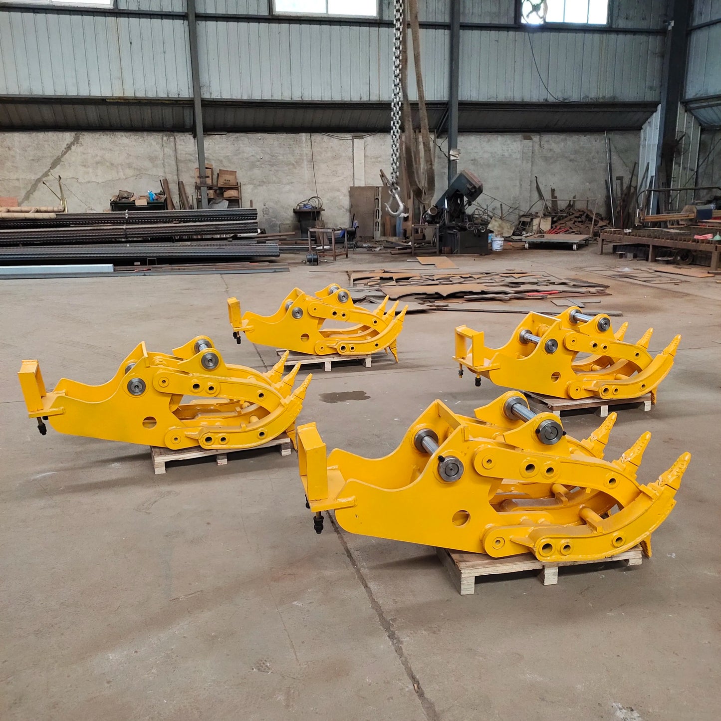 0.6-0.8 Ton Mini Log Grapple, 360° Rotating Hydraulic Attachment for Farm and Forestry Wood Handling
