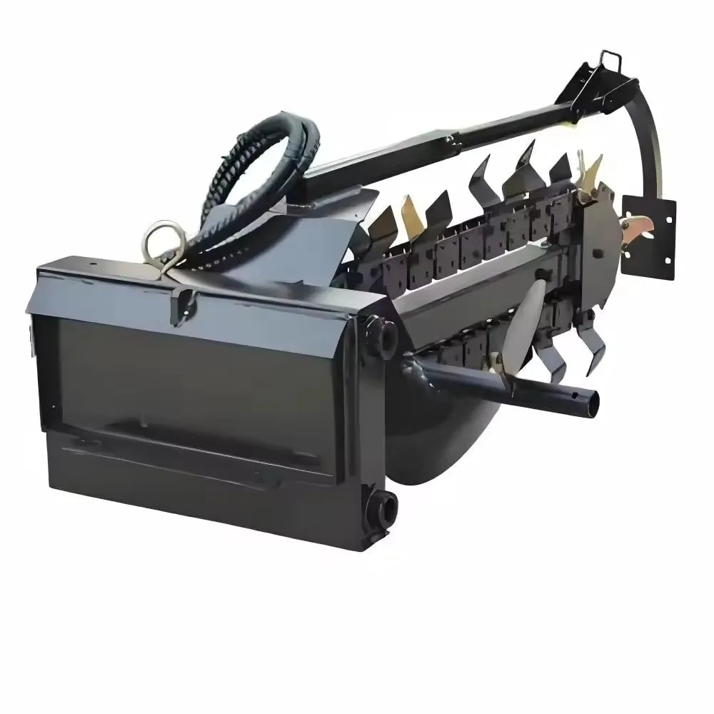 Jesray Skid Steer Trenchers Attachment Adjustable Depth Control Foot High 7 Cutting Width 240bar Max Pressure Home Use Farm