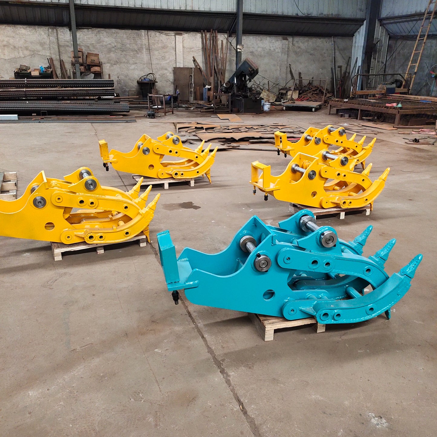 0.6-0.8 Ton Mini Log Grapple, 360° Rotating Hydraulic Attachment for Farm and Forestry Wood Handling