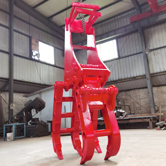 0.6-0.8 Ton Mini Log Grapple, 360° Rotating Hydraulic Attachment for Farm and Forestry Wood Handling