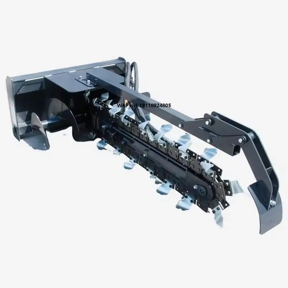 Jesray Skid Steer Trenchers Attachment Adjustable Depth Control Foot High 7 Cutting Width 240bar Max Pressure Home Use Farm