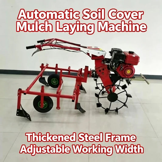 Farm Mulch Film Laying Machine 60/80/120/150cm Adjustable Width Mulcher Attachment for Mini Rotary Tiller