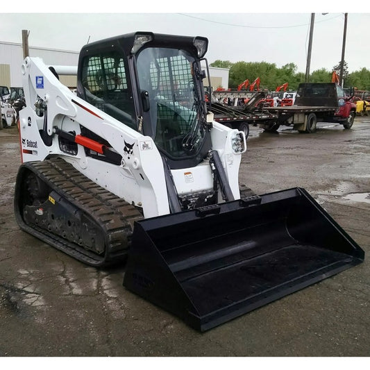 Berlon Industries BELHD heavy duty skid steer bucket on a Bobcat track loader