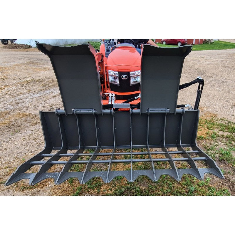 Berlon Industries G Series tine grapple on a Kubota tractor loader