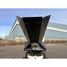 Berlon Industries gravel spoon chute seen from the front