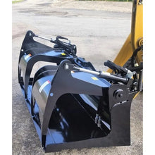 Berlon Industries heavy duty grapple bucket with the claws open