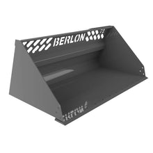 Berlon Industries HCSB snow bucket, front three quarter view