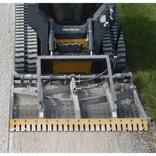 Berlon Industries land plane scarifier teeth and rake tooth edge on gravel