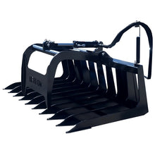 Berlon Industries light duty brush grapple, front three quarter view