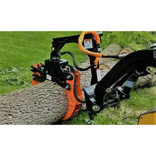 Berlon Industries mini forestry claw clamping a log