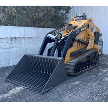 Berlon Industries mini skeleton bucket on a Vermeer mini skid steer