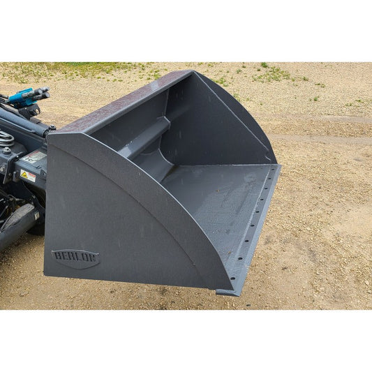 Berlon Industries MISLMB mini snow and light material bucket on a mini loader