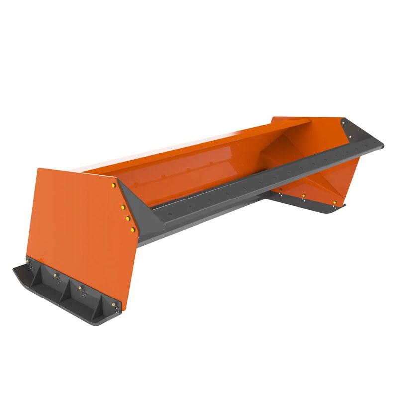 Berlon Industries SPLP low profile snow pusher, front three quarter view