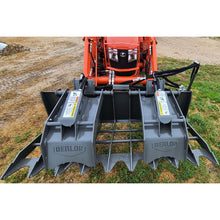 Berlon Industries tine grapple, front view of the tines and claws