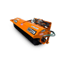 Broce BBA72H hydraulic angle broom attachment, motor end, front right view