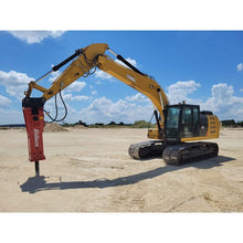 Connect Work Tools CH130 hydraulic breaker on a tracked excavator, side view