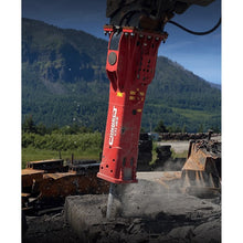 Connect Work Tools CH165 excavator hydraulic breaker breaking concrete, working view