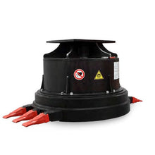 Connect Work Tools CMG hydraulic magnet with teeth and flat top plate, three quarter view