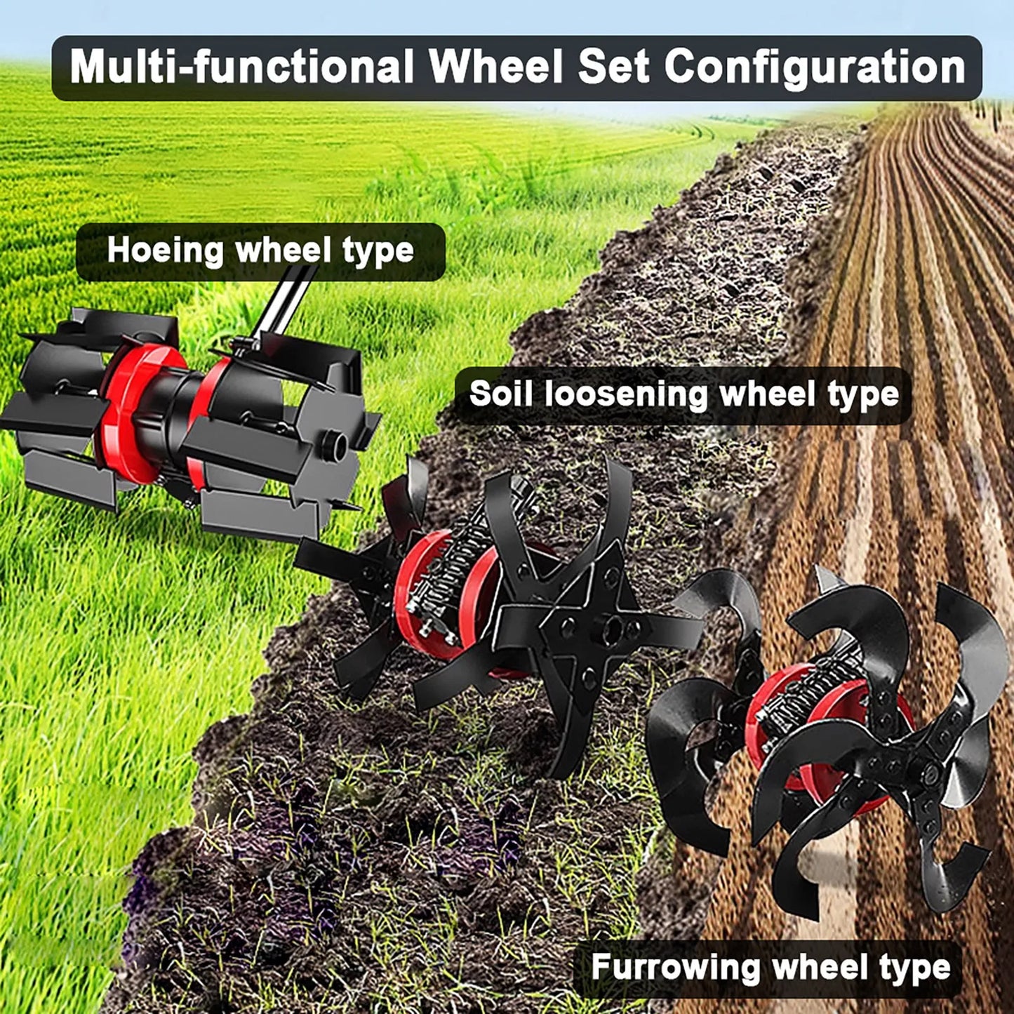 230/250/260mm Multifunctional Lawn Mower Accessories High Efficiency Grass Trimmer Blades Wheel for Gardening and Farming