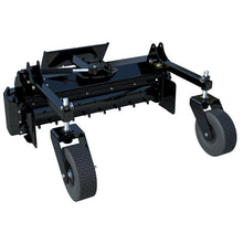 EIP Manufacturing mini skid steer power rake, three quarter view from the right