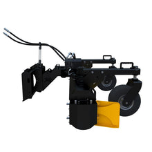 EIP Manufacturing skid steer power rake, left side view