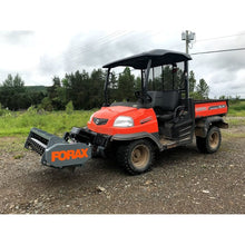 Forax Equipment GP40 mulcher on UTV bracket arms at the front of a UTV