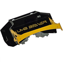 Limb Beaver Twin Disc Mulcher on a skid steer
