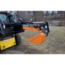 Lowe Manufacturing OptiBoom MAX trenching bucket and quick attach nose, close up