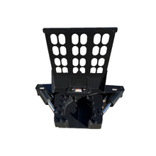 Maxx Attachments 20 inch Ranch Axe skid steer tree shear with its 3 foot brushguard, front view