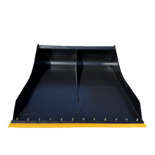 Maxx Attachments 72 by 72 inch conveyor cleaning bucket, front view of the bolt on cutting edge