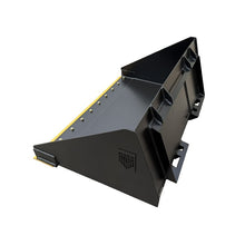 Maxx Attachments general purpose bucket, rear view of the skid steer quick attach