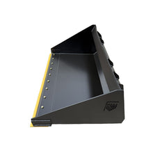 Maxx Attachments general purpose skid steer bucket, side view