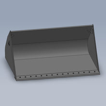 Maxx Attachments 94 inch, 2.75 cubic yard light material bucket, rendered front view