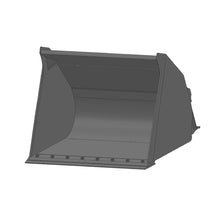 Maxx Attachments 48 inch light material skid steer bucket, rendered front view