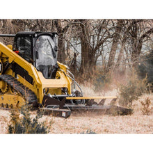 Maxx Attachments Vortex brush cutter clearing brush on a compact track loader