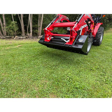 Rock Solid Attachments compact tractor bucket on a Massey Ferguson tractor loader