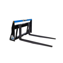 Rock Solid Attachments light duty pallet forks with the low profile brickguard