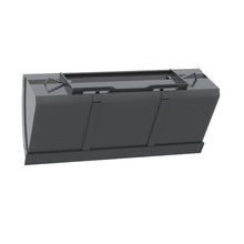 Rock Solid Attachments utility bucket, rear view of the universal mount