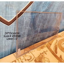 SHIELDS 1/2 inch CAT 307E and 308E lower excavator window, angled view