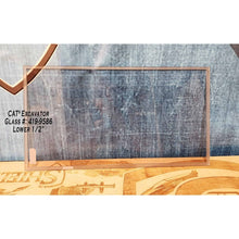 SHIELDS 1/2 inch lower front window for CAT 307E and 308E excavators, glass 419-9586, front view