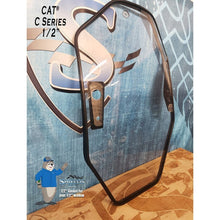 SHIELDS 1/2 inch CAT C-Series door window with gasket, side view