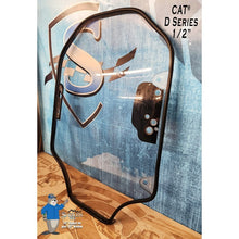 SHIELDS 1/2 inch CAT D-Series door window with gasket, side view