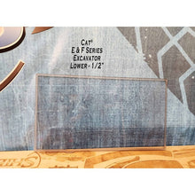 SHIELDS 1/2 inch lower front window for CAT E and F excavators, front view