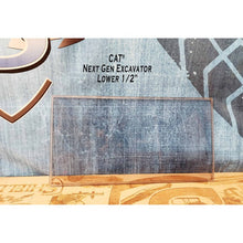 SHIELDS 1/2 inch lower front window for CAT Next Gen excavators, front view