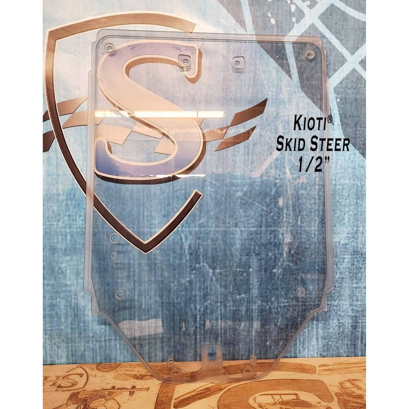 SHIELDS 1/2 inch Kioti TL750 front windshield, front view
