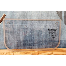 SHIELDS 1/2 inch lower front window for Komatsu -8, -10 and -11 excavators, front view